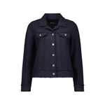 Linen jacket with  frayed seams Navy