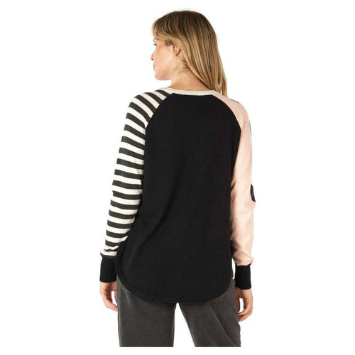 Spot + Stripe Crew black