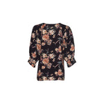 Peony Princess top black multi