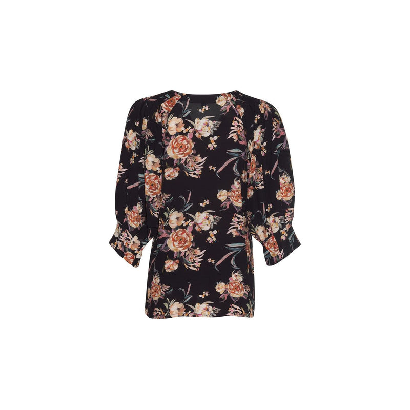 Peony Princess top black multi