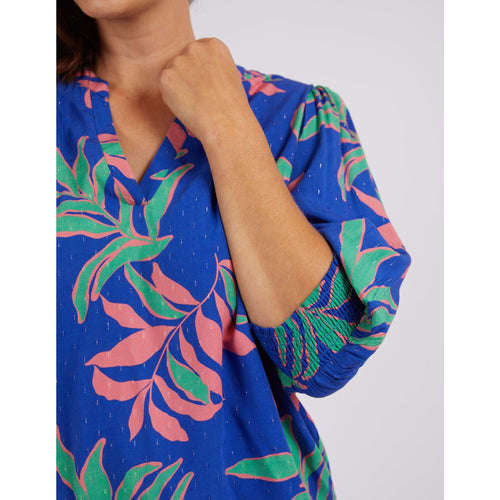 Leilani blouse royal print