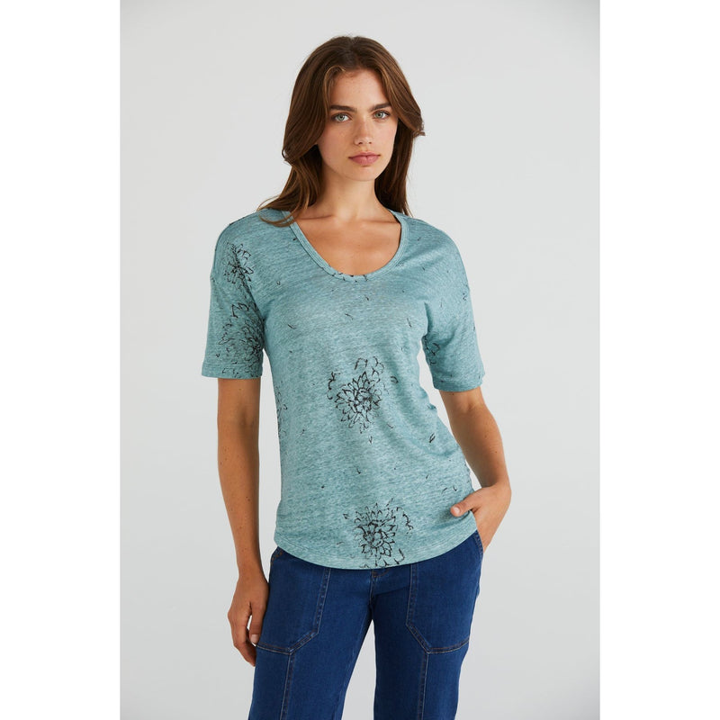 Aster top teal