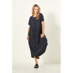 Monroe dress Navy Stripe (Last one size 14 - fit 14/16)