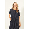 Monroe dress Navy Stripe (Last one size 14 - fit 14/16)