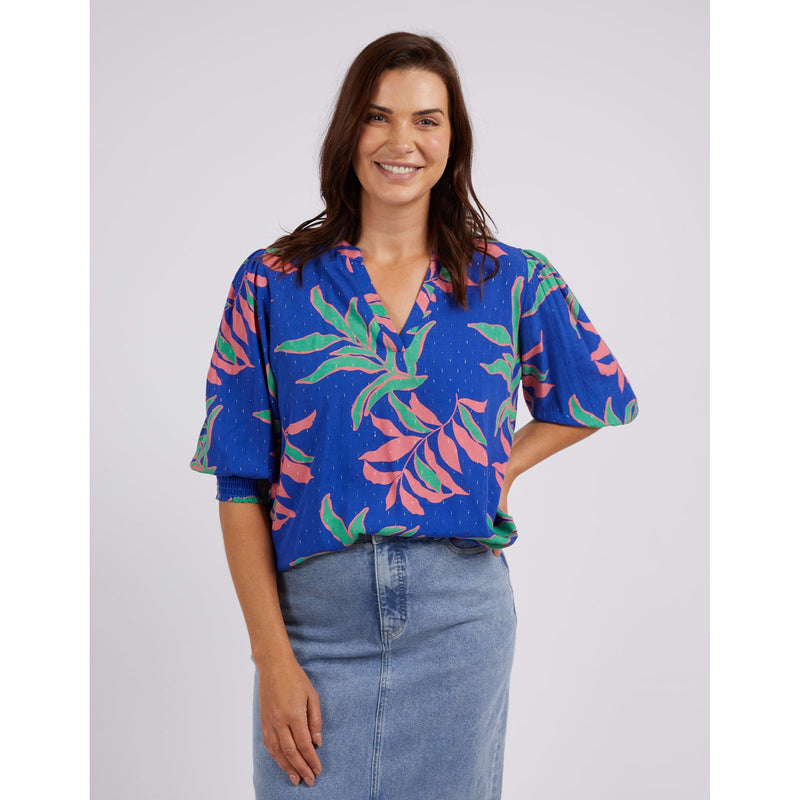 Leilani blouse royal print