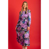 Isabel dress purple floral (Last one Med)