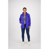 Elastic neckline jacket royal blue