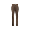 skinny leg full length basket weave jean chocolate