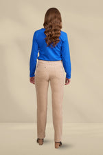 Straight leg full length pinwal cord pant