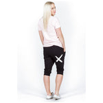 3/4 apartment pants black/white X