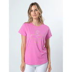 Bubblegum white rose tee shirt