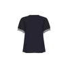 Mixed Media Tee Navy