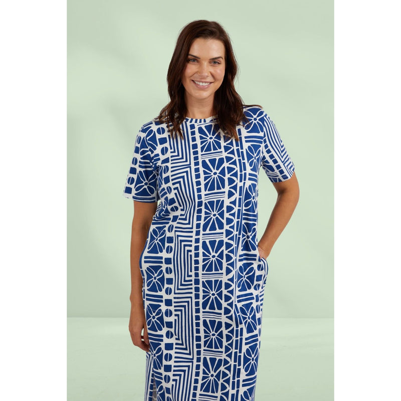 casablanca dress china blue