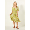 Carmen dress Lime print