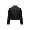 knit denim button up jacket forest (Size 10)