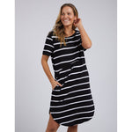 Bay stripe dress black stripe (Last one size 12)