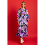 Isabel dress purple floral (Last one Med)