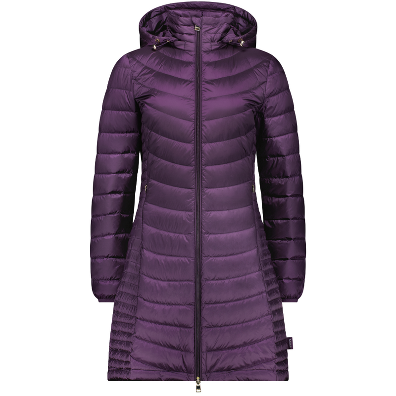 Judy packable coat midnight plum (Size Med)