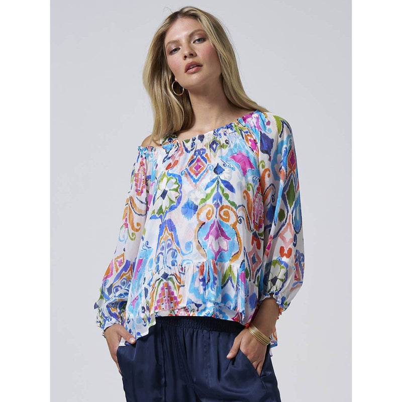 Pascale blouse white multi