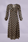 Sabrina dress latte polkadot