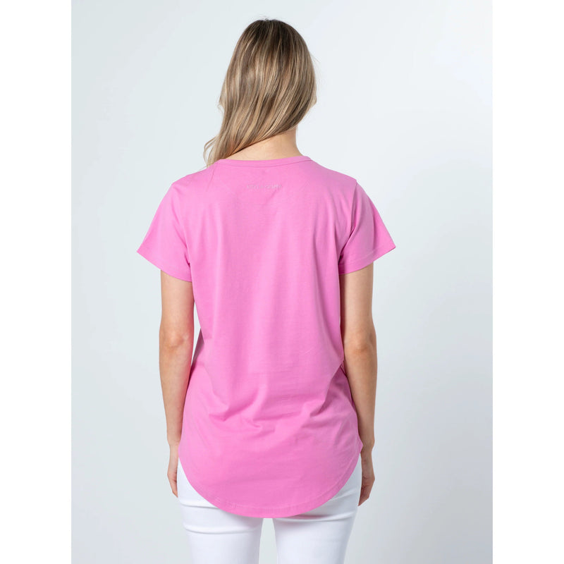 Bubblegum white rose tee shirt