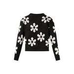 Floral cardi black