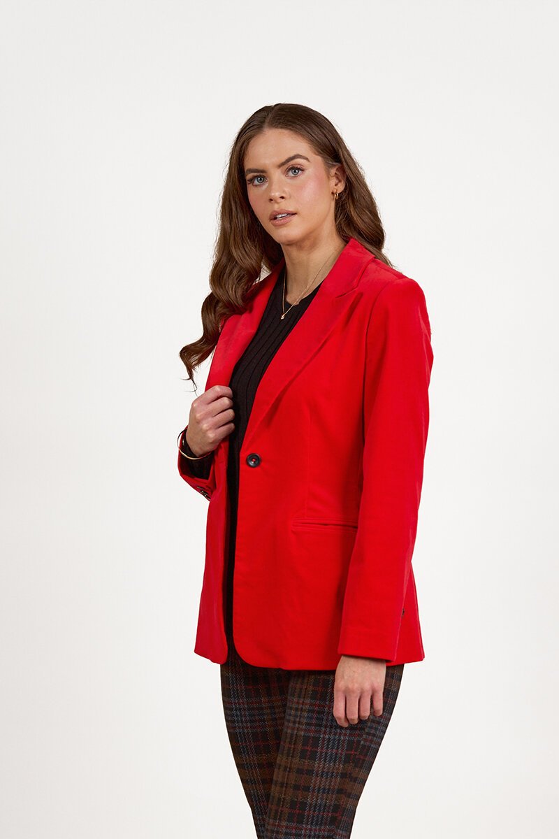 Shaped pinwale cord blazer fiesta