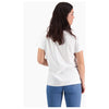 drop sleeve top with steep hem white