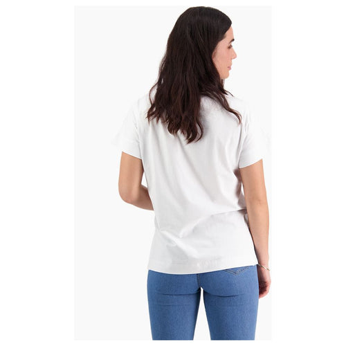 drop sleeve top with steep hem white