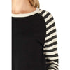 Spot + Stripe Crew black