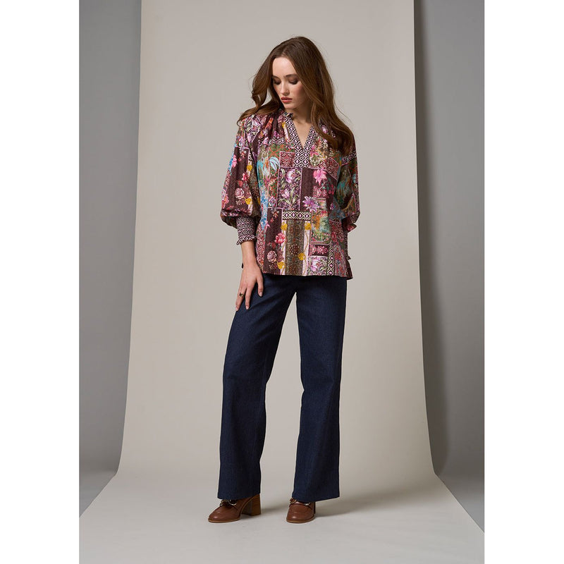 countess blouse port multi